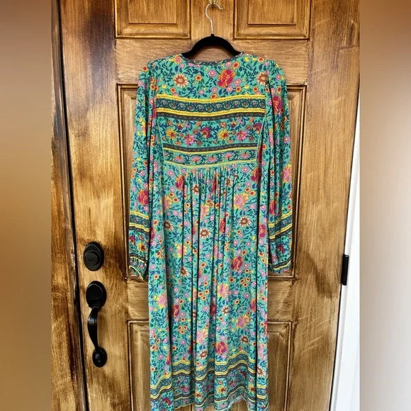 🌾 Spell and the Gypsy folk town turquoise midi dress - Picture 5 of 9